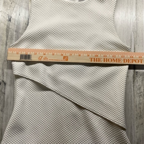 ASOS off white asymmetric layered mini fitted dress size 0 - Picture 5 of 5